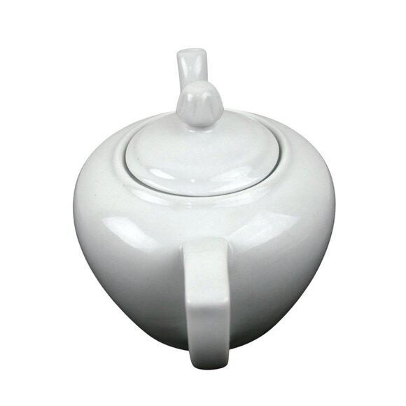 Cordon Bleu White Ceramic Teapot With Lid 1 Quart Capacity Classic Design - Picture 3 of 9